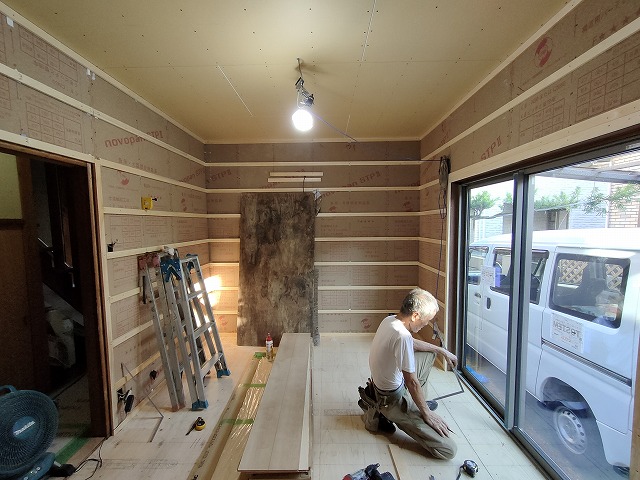 【ブログ】耐震壁工事（明石市）　